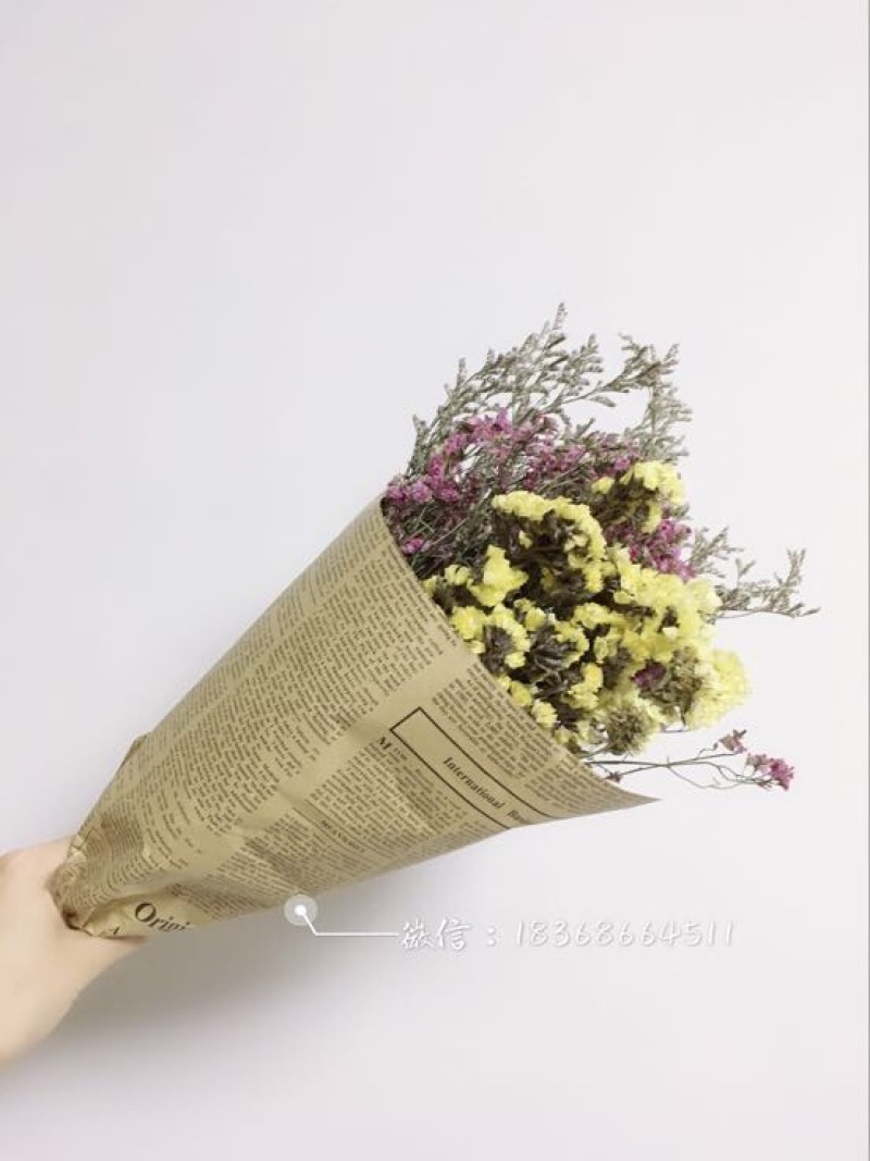 勿忘我干花混搭，勿忘我，水晶花，玫瑰，情人草等