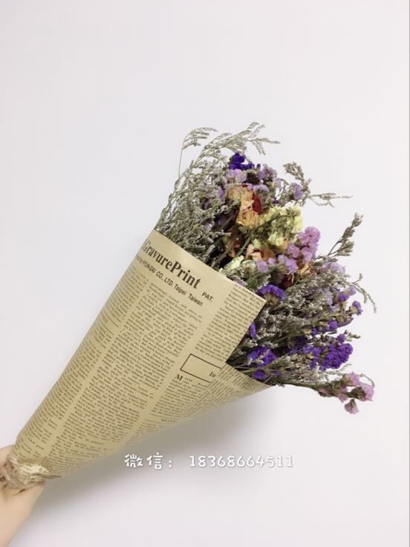 勿忘我干花混搭，勿忘我，水晶花，玫瑰，情人草等