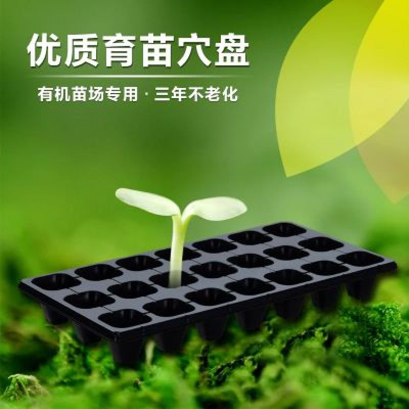 穴盘穴盘育苗盘批发50孔黑色营养钵加厚蔬菜种子塑料托盘种