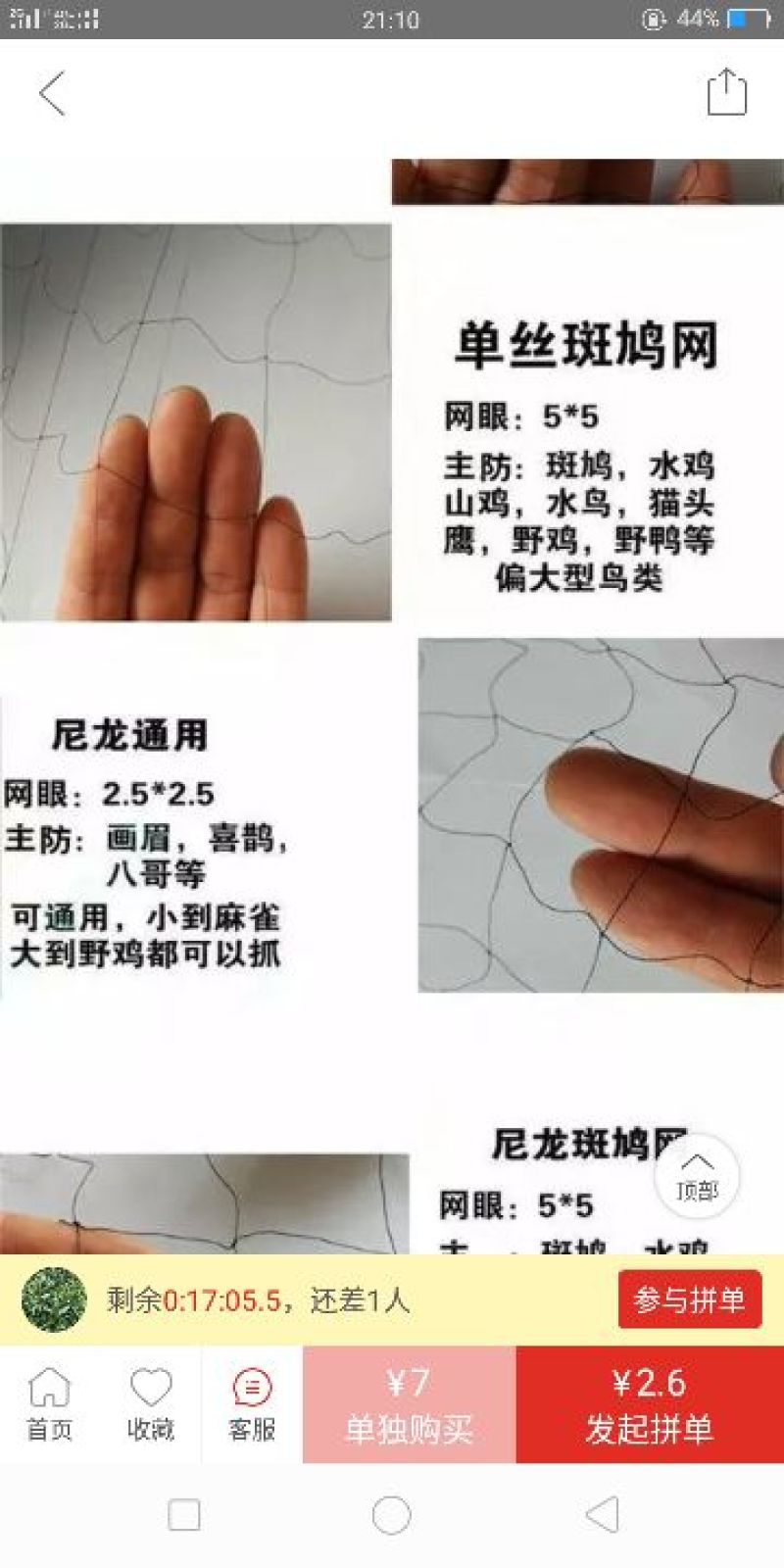 鸟网防麻雀斑鸠鸽子粘网野鸡野兔网大量订购