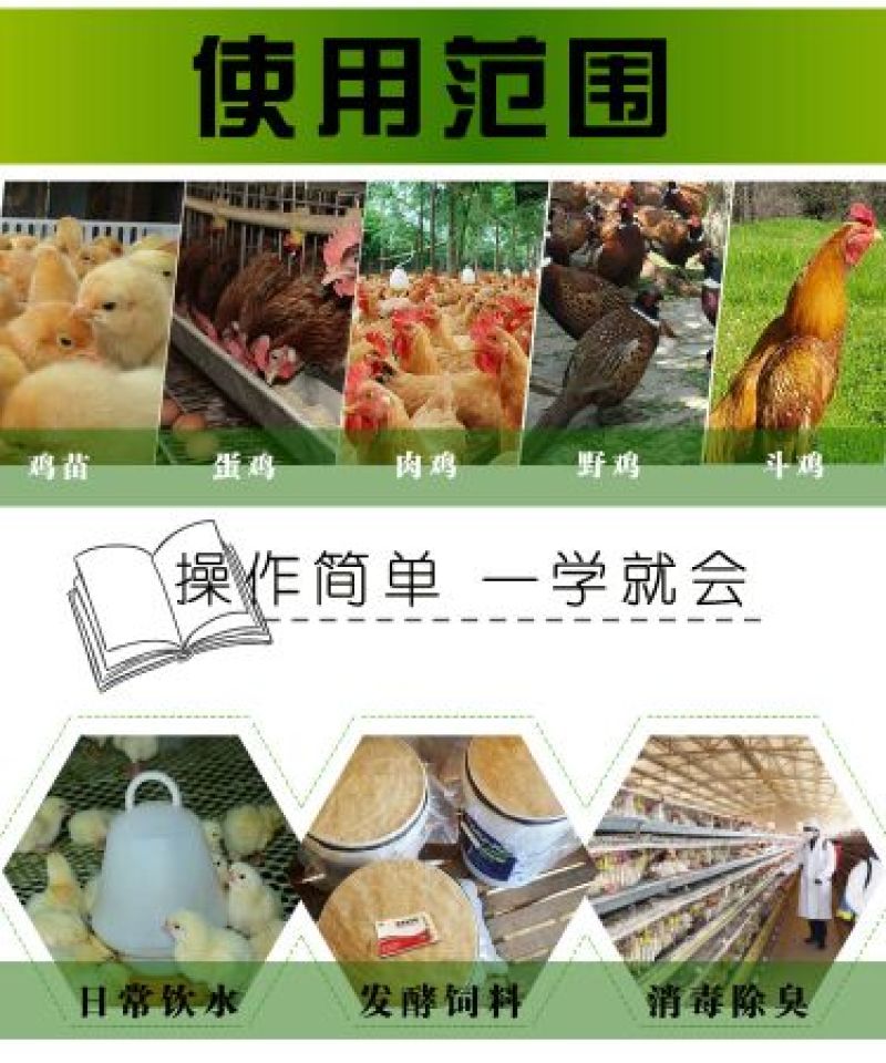 em菌液养鸡益生菌饮水保健液豆渣发酵剂酒糟养鸡圈舍除臭剂