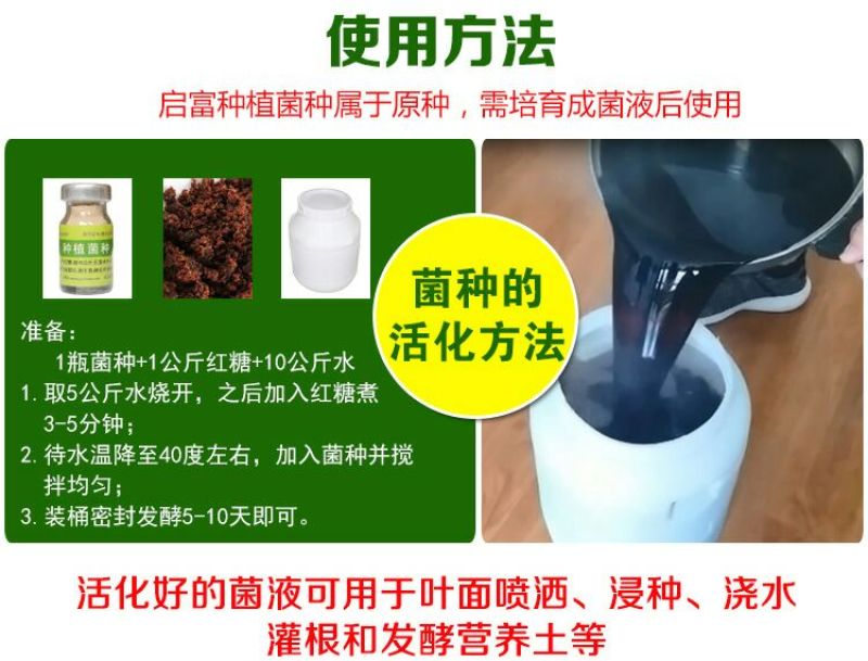 种植菌种em益生菌果树堆肥专用发酵剂叶面喷洒防病调理土壤