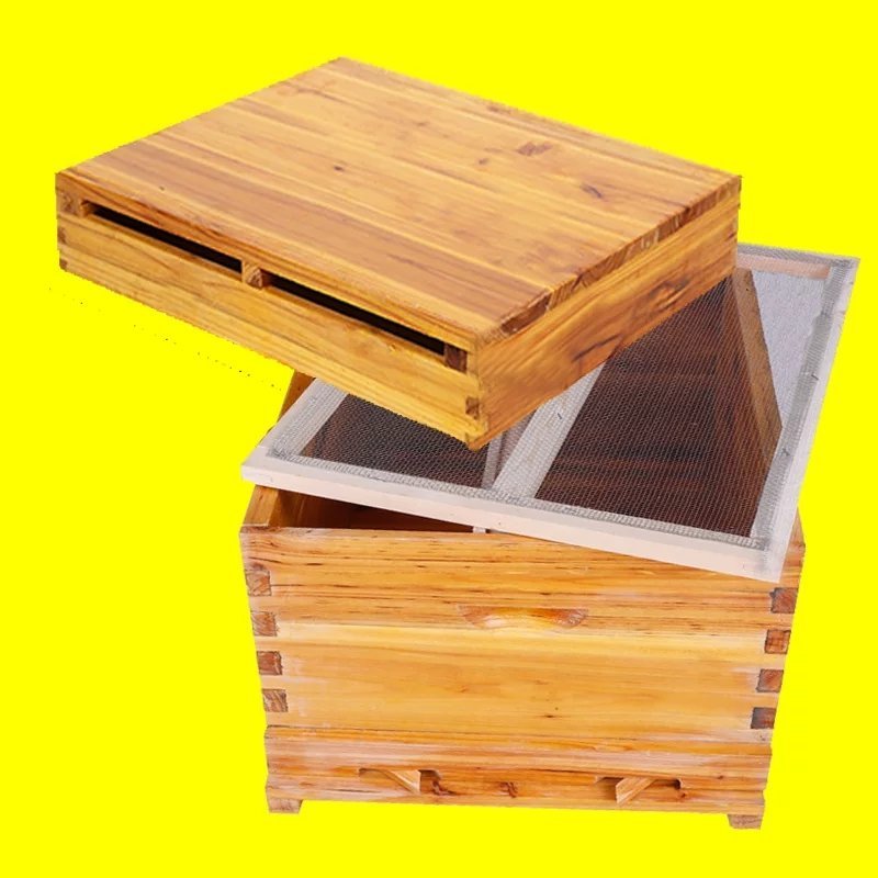 蜜蜂蜂箱全套养蜂工具专用养蜂箱包邮煮蜡杉木中蜂标准十框蜂