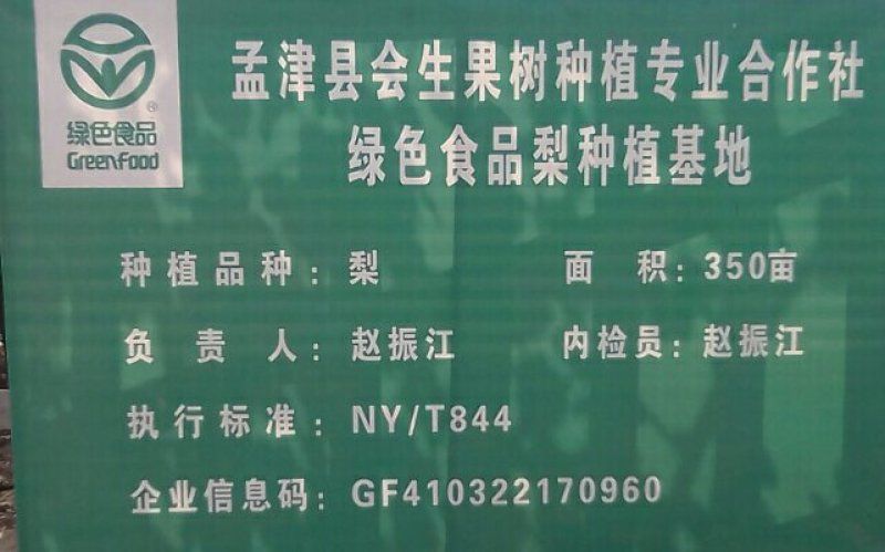 孟津酥梨。种植历史悠久，高山果园，香甜酥脆，