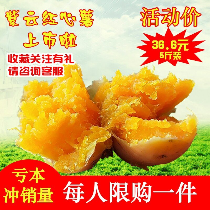 贵州紫云红心红薯地瓜一件5斤包邮想要的赶快联系