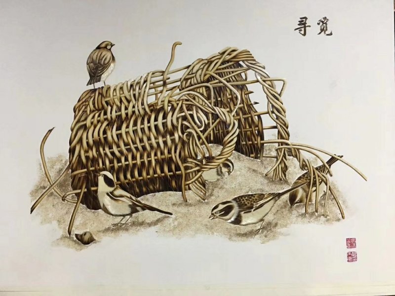 芦苇手工编织篓