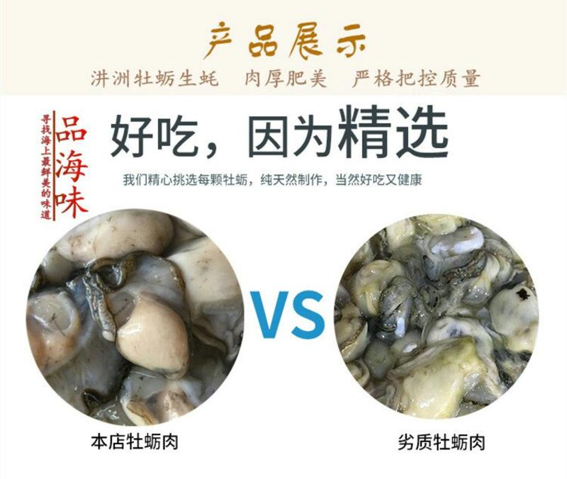 鲜活生蚝牡蛎当天新鲜生蚝海鲜鲜活牡蛎肉海蛎子生吃即食