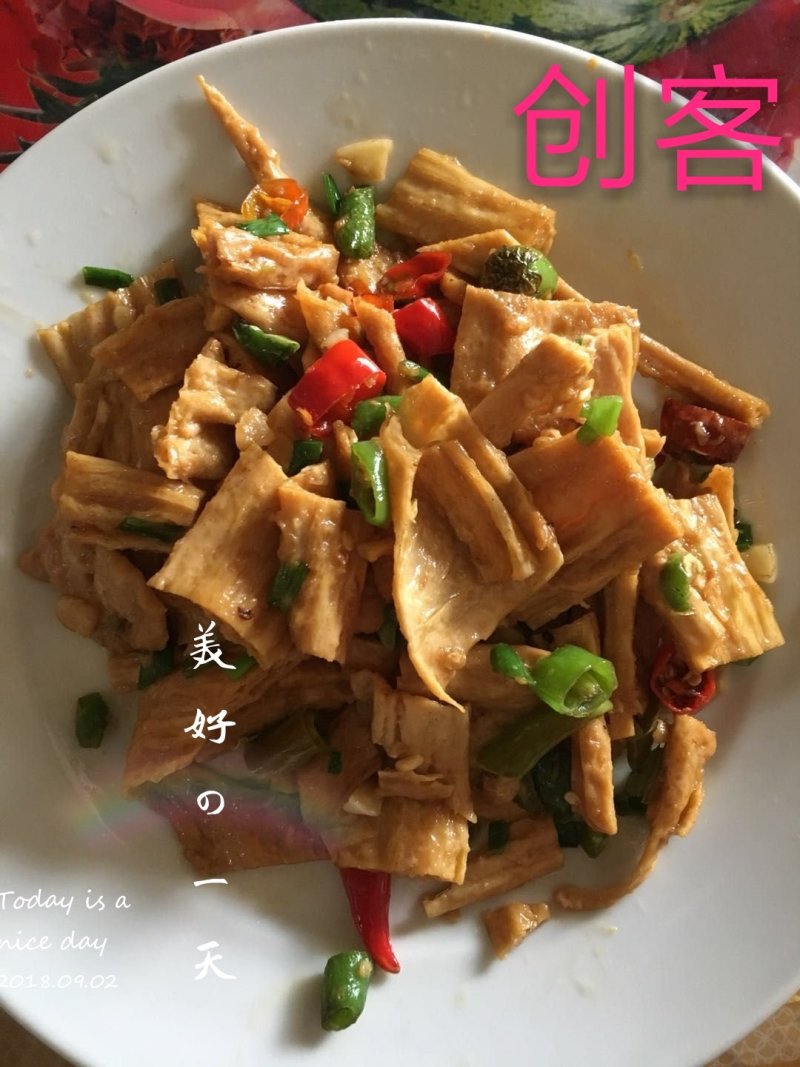 正宗嵩溪腐竹自制手工豆腐皮三明特产