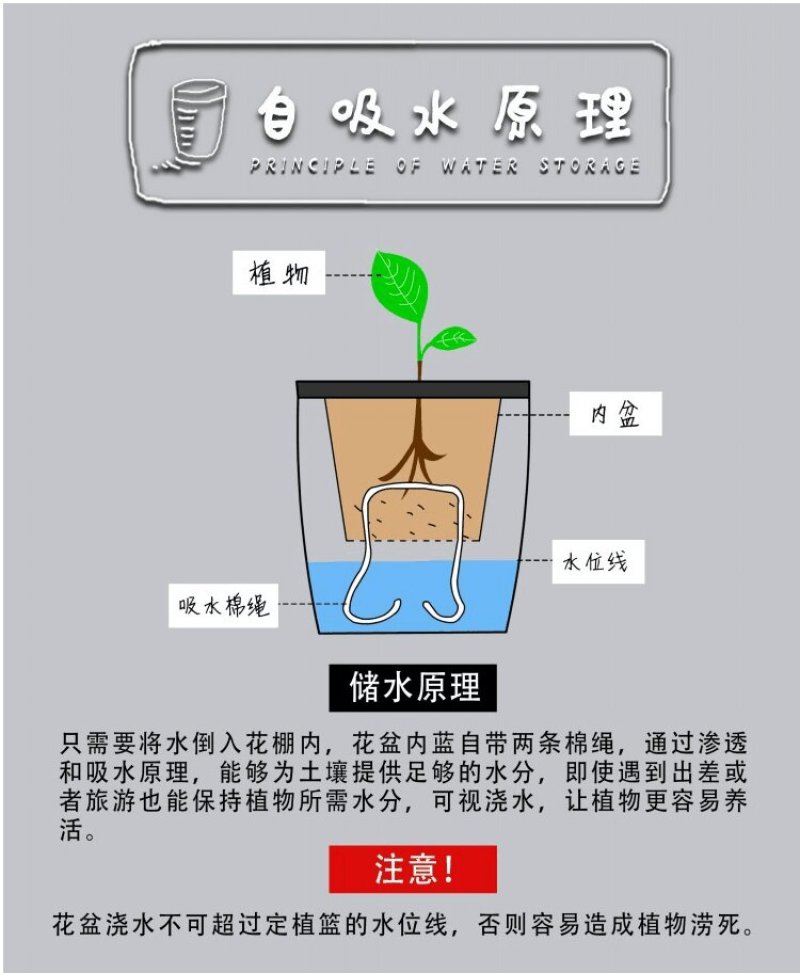 花盆懒人花盆自动吸水盆全新料销售