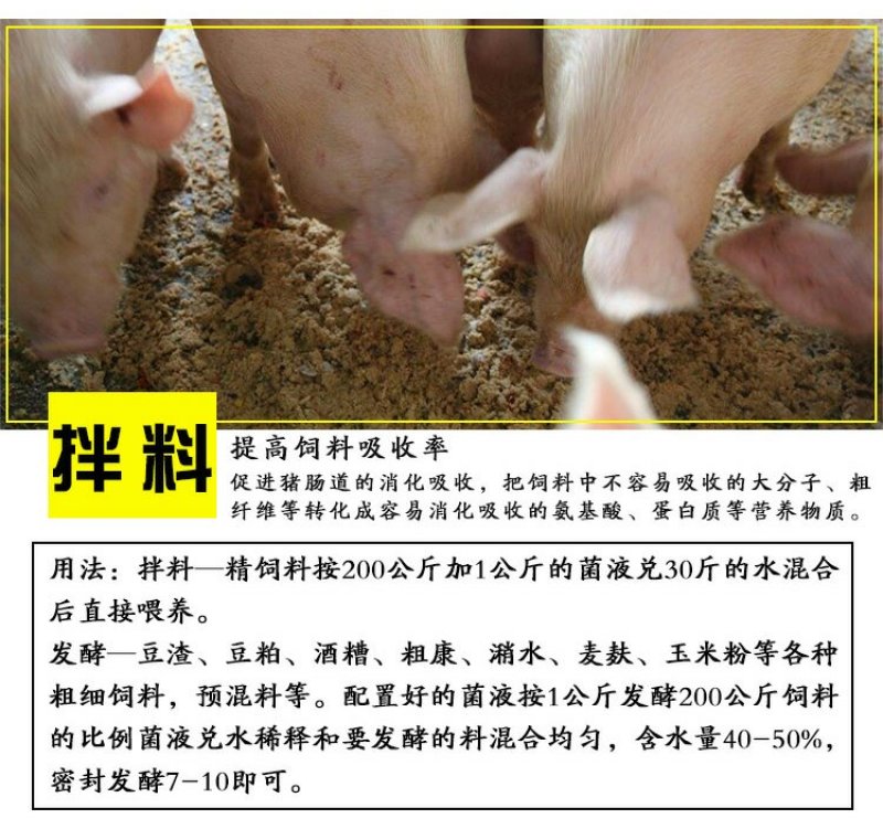养猪专用em菌种复合菌种饮水调理肠胃猪用饲料发酵剂猪儿健