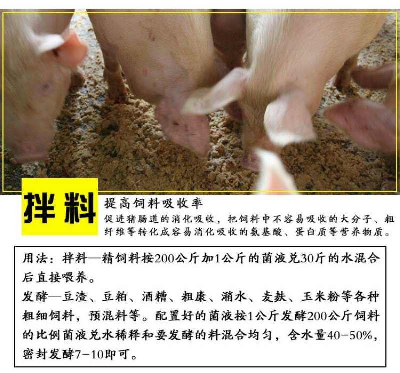 养猪专用em菌液小猪饮水拌料促长猪圈舍除臭剂