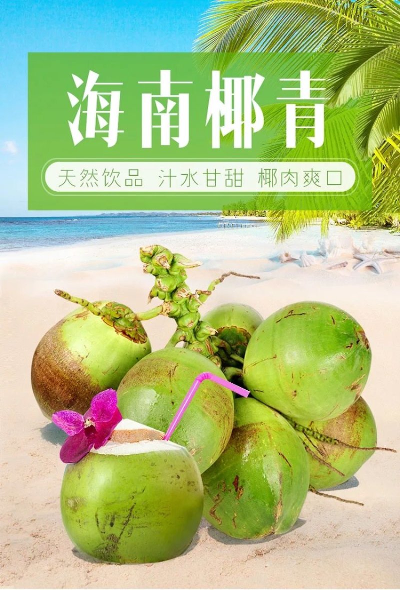 文昌东郊青椰，6个装带皮