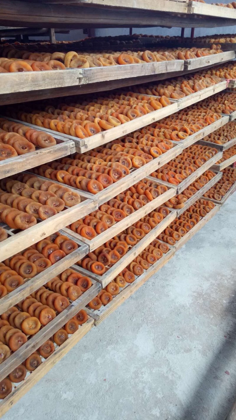 2018广西桂林新鲜柿饼带霜圆饼，小饼