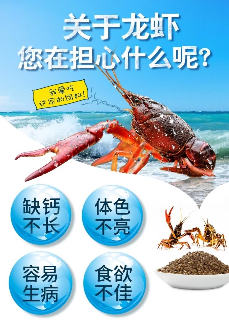 小龙虾养殖饲料28蛋白龙虾配合虾料虾粮脱壳素鳌虾水产饲料