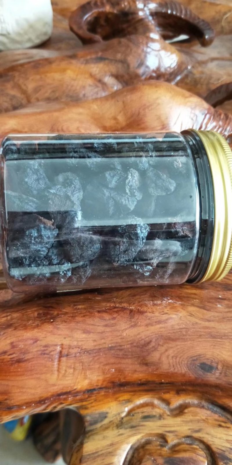 桦树茸俄罗斯稀有黑金结晶体桦树茸精品黑色油块状包邮