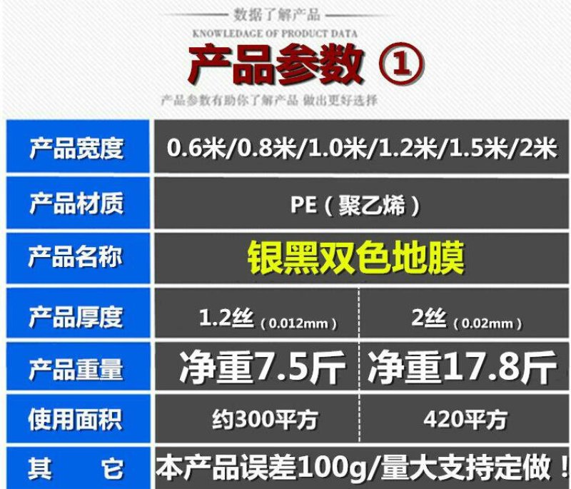 地膜银黑地膜10斤20斤除草效果没得说质