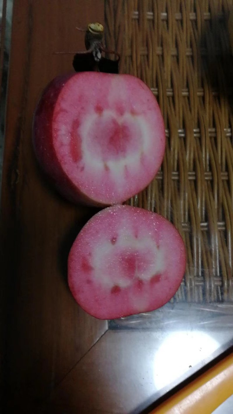 宁夏伊西生态农场红肉苹果红色之爱新鲜苹果