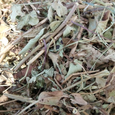 花生秧，羊草，细粉