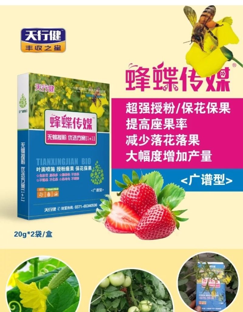 蜂蝶传媒番茄草莓冬枣猕猴桃果树葡萄辣椒水稻授粉座坐果灵叶