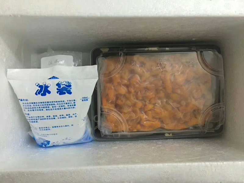 海胆肉200克一盒，98元一盒