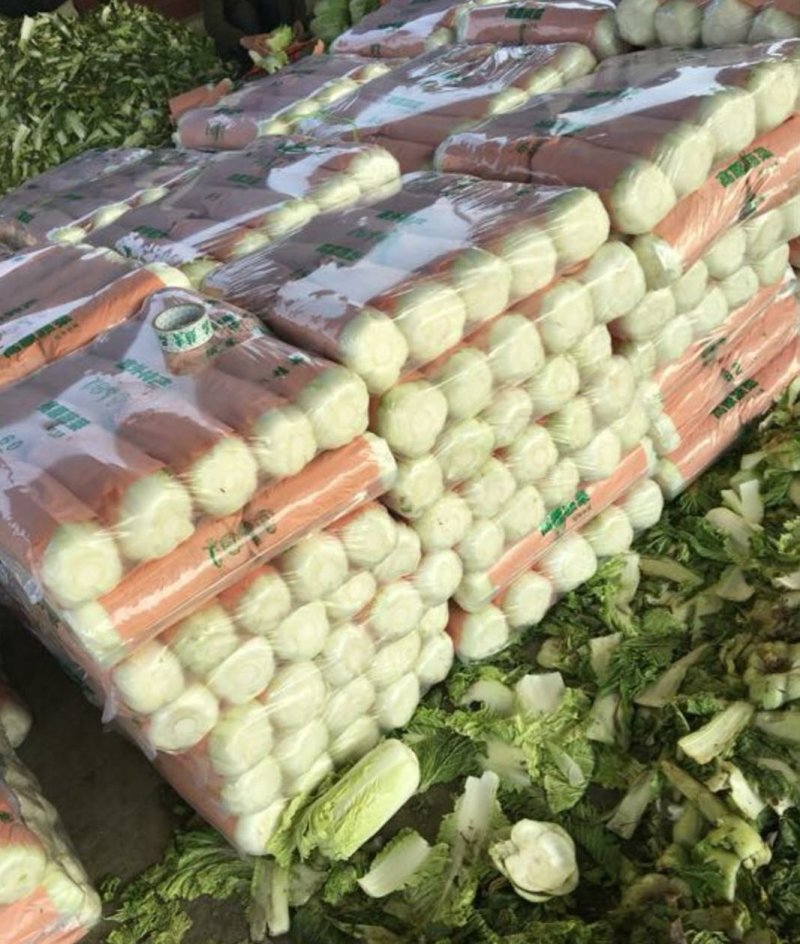 滕州大白菜大量供应超市市场精包装泡菜厂货