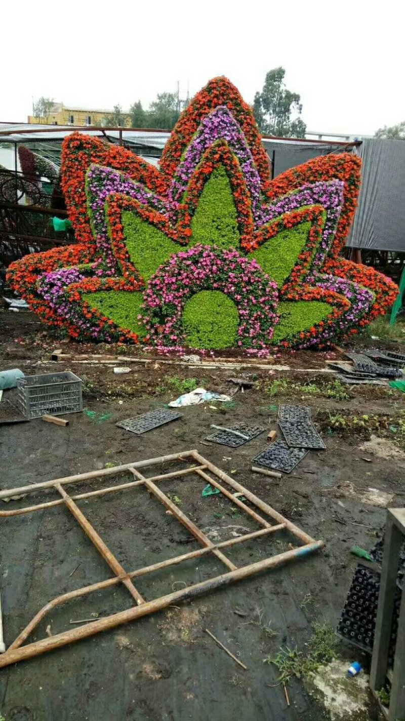 花海造型，五色草造型，假草皮造型，人物造型，动物造型制作