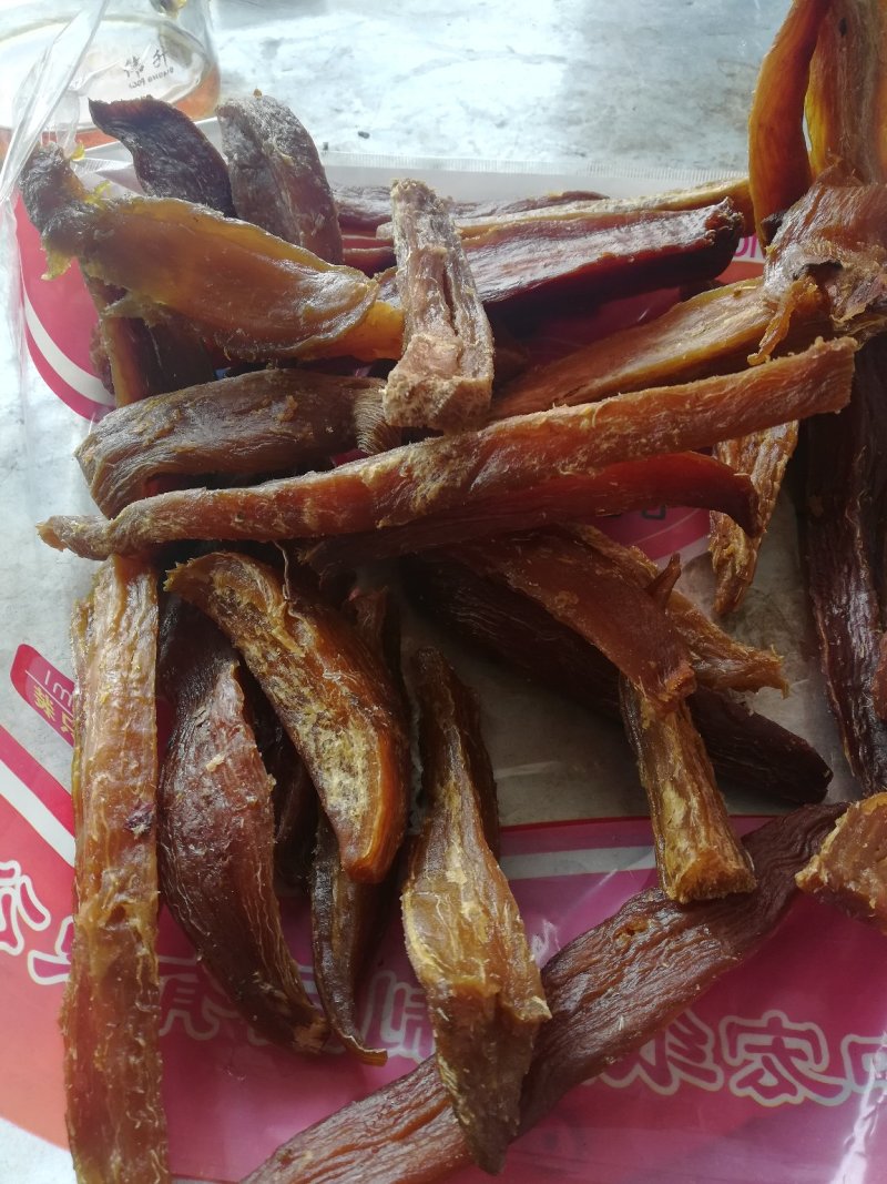 无硫磺的柴火烤干的地瓜干