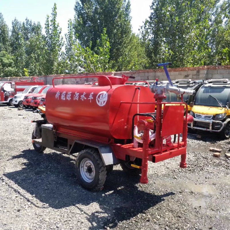 工程电动三轮消防车，消毒洒水车小区工厂