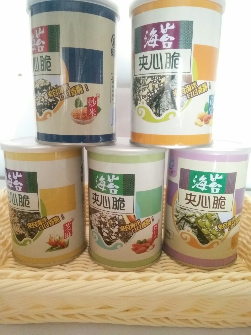 恺骐海苔夹心脆，40克精装芝麻海苔