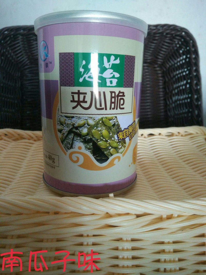 恺骐海苔夹心脆，40克精装芝麻海苔