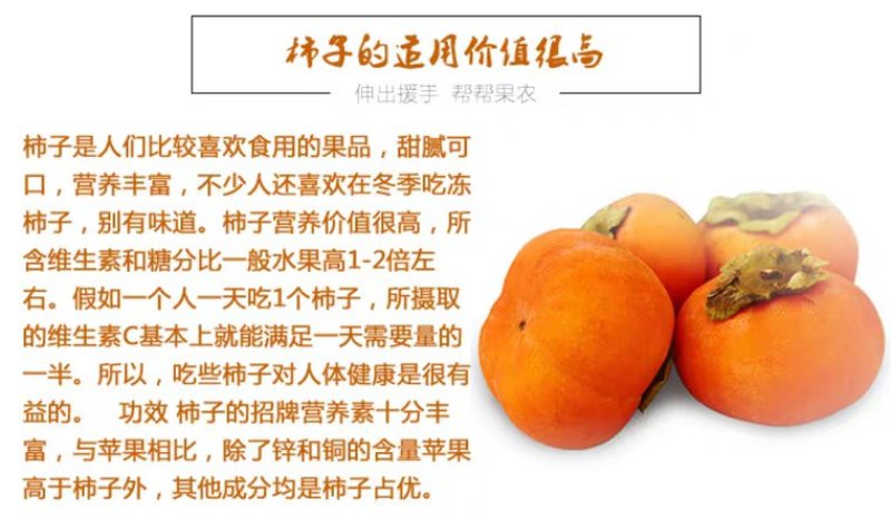 新品种日本太秋脆柿嫁接苗即摘即吃自然脱涩南北方种植特大