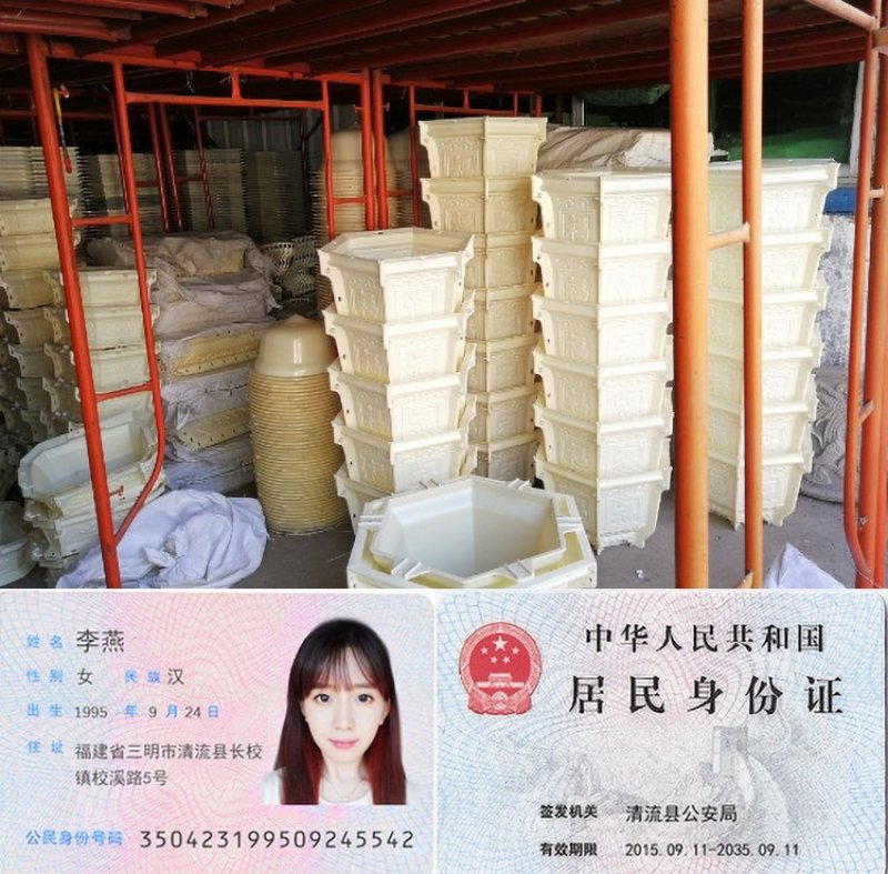 厂家直销水泥花盆模具混凝土盆景塑料磨具塑料模型棱形