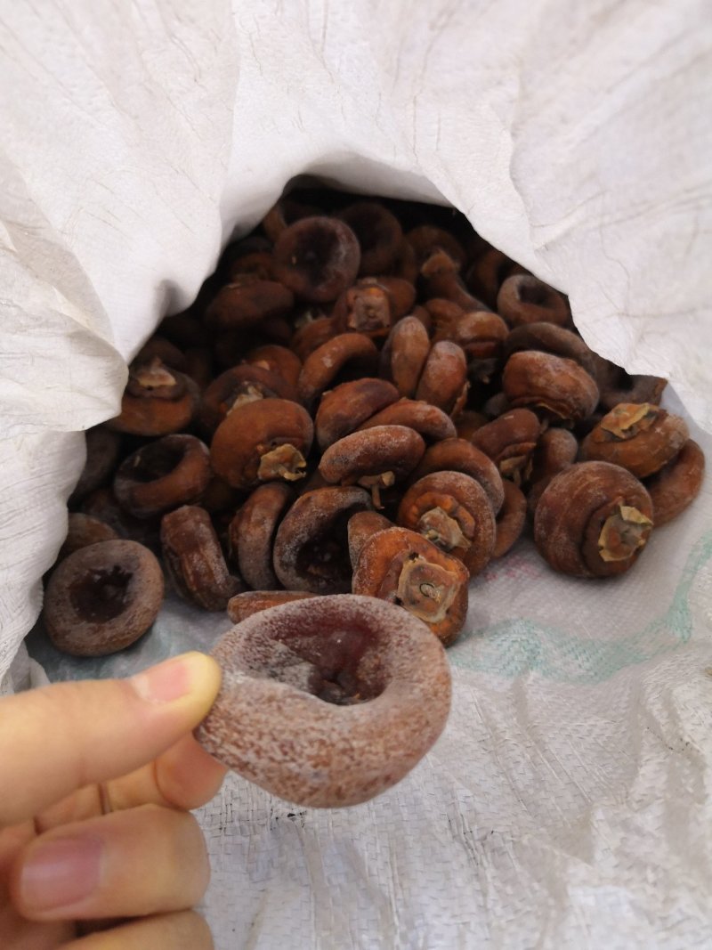 老树柿饼山西老树柿饼开始出霜了