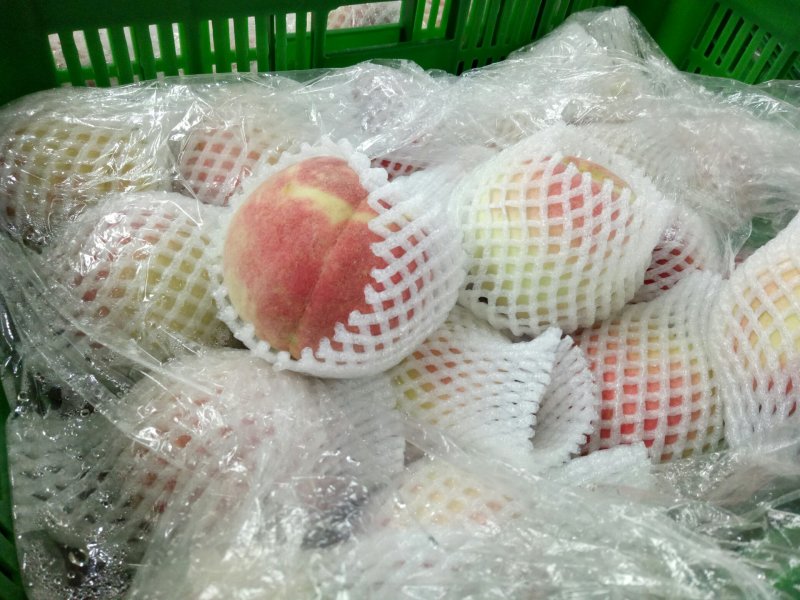 映霜红桃子大量上市中，个头大，价格美丽。