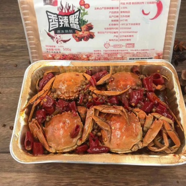 香辣蟹大闸蟹零食即食熟食罐装面包蟹海鲜蟹钳麻辣蟹发财蟹5
