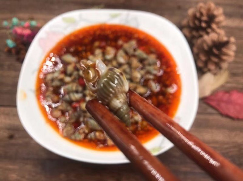 麻辣海锥海瓜子海螺丝即食海鲜熟食私房菜丹东海鲜贝壳黄蚬子