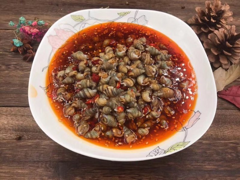 麻辣海锥海瓜子海螺丝即食海鲜熟食私房菜丹东海鲜贝壳黄蚬子
