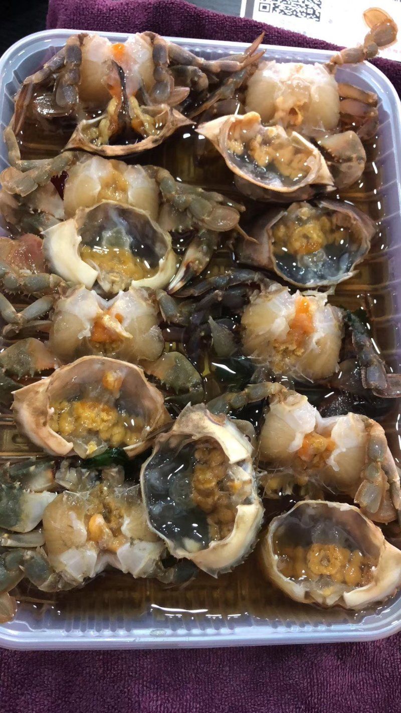 丹东海鲜真空即食腌制花盖蟹梭子蟹母蟹子咸螃蟹活蟹腌制