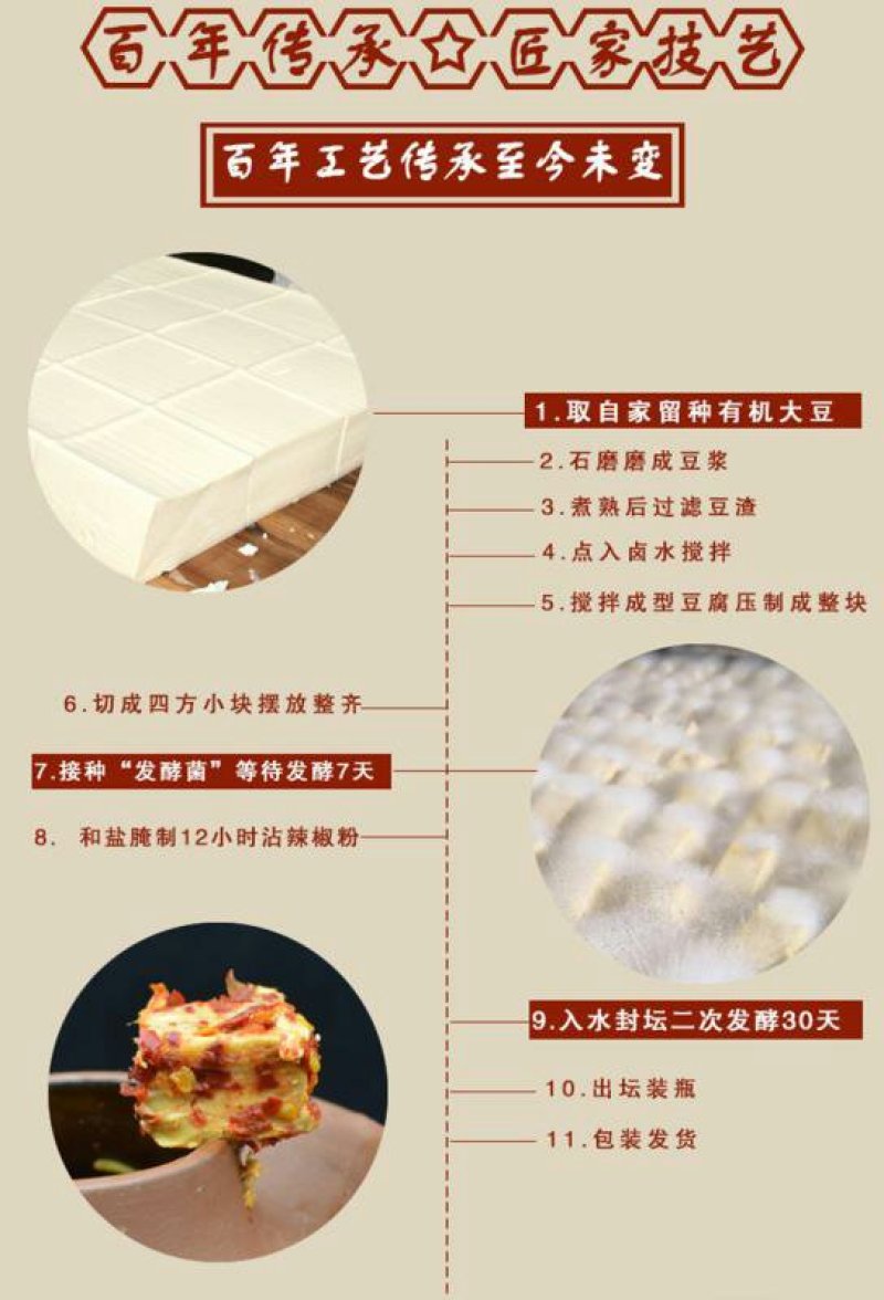 富溪白豆腐乳1kg瓶装湖南特产老手工制作霉豆腐麻辣无油红
