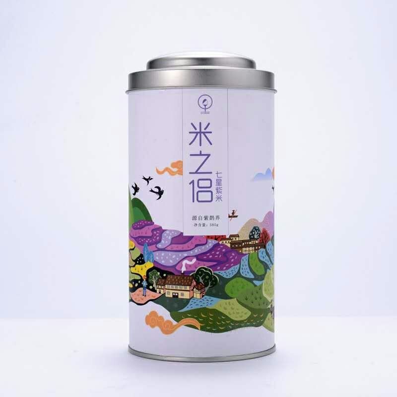 新化特产锄二代白白爱紫紫.米之侣七星紫米580g
