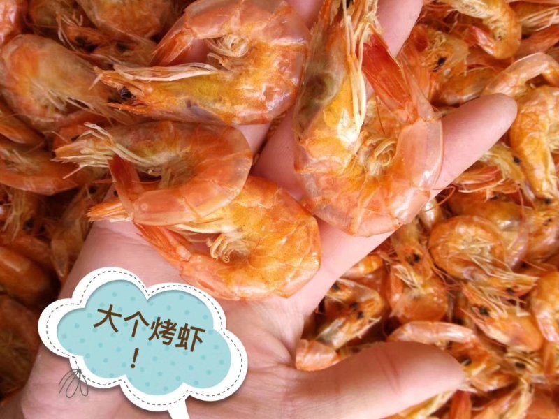 山东渤海，烘干大中小优质烤虾一件20斤！