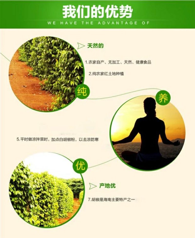 包邮正宗海南特级精选白胡椒粒500g农家白胡椒粉调料散装