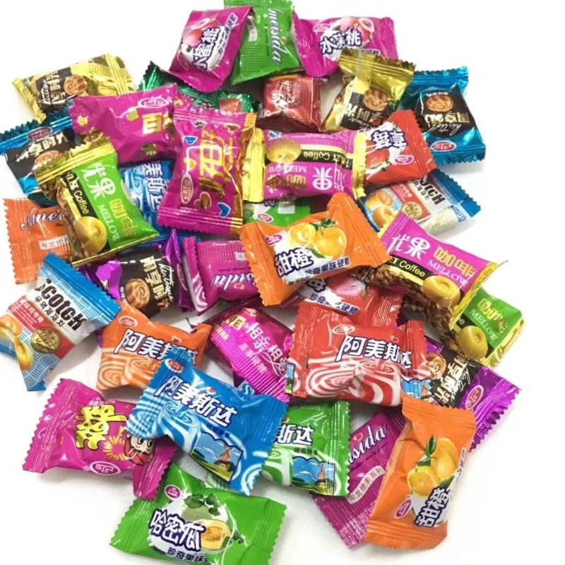 糖果，软糖，硬糖，牛奶糖，酥糖，鲜乳球，玉米糖，橘子糖。