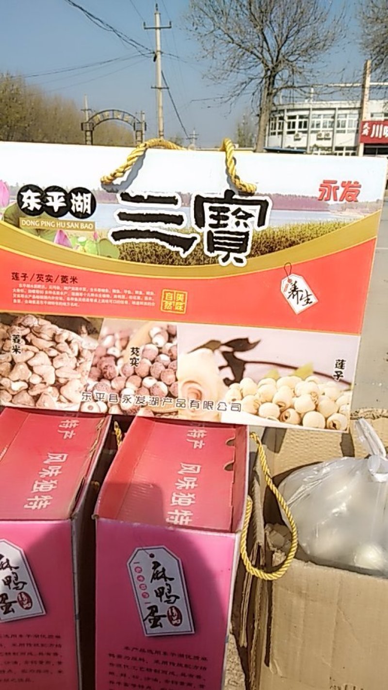 东平湖特产:芡实，莲子，菱角仁！