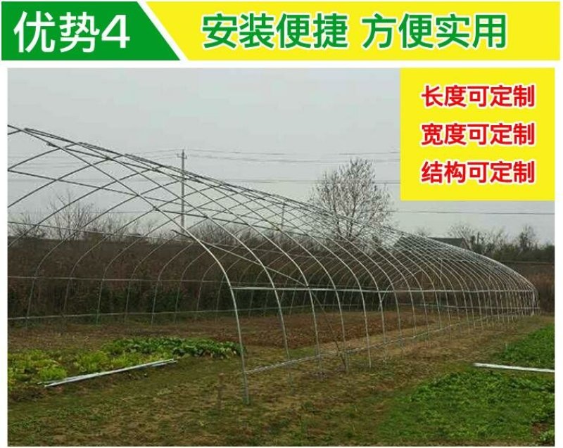 625/825型大棚架蔬菜大棚骨架温室大棚钢管钢架养殖