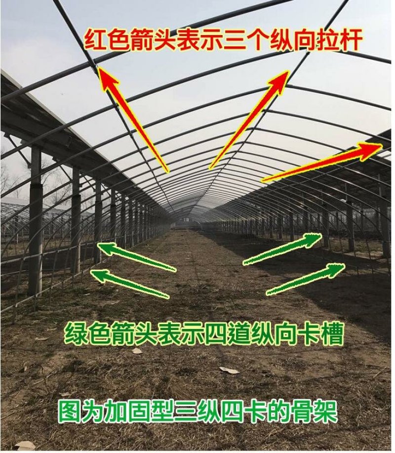 625/825型大棚架蔬菜大棚骨架温室大棚钢管钢架养殖