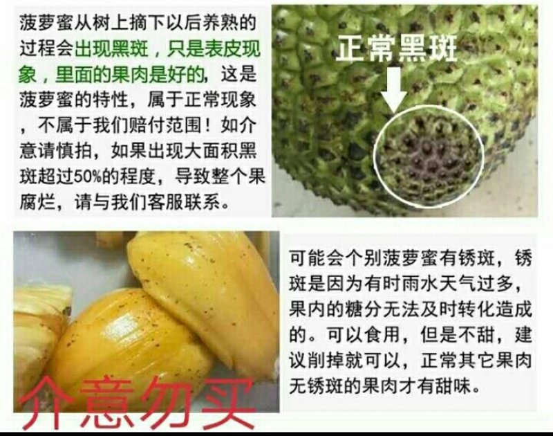 菠萝蜜精品果出肉高/饱满多肉！自助下单(坏果包赔)
