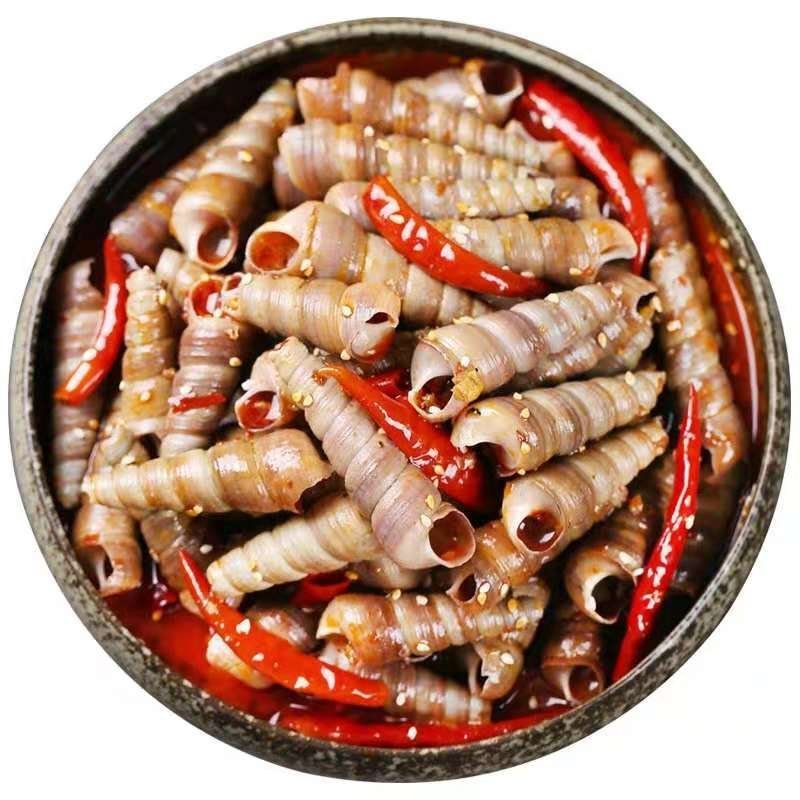 麻辣钉螺即食香辣零食熟食海螺海锥秘制海鲜罐装净含量300