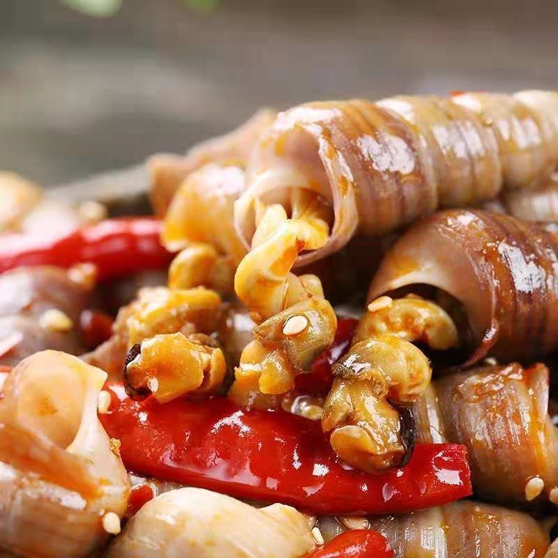 麻辣钉螺即食香辣零食熟食海螺海锥秘制海鲜罐装净含量300