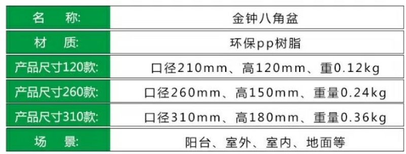 八角盆310-260-124
